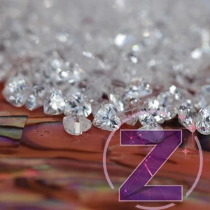 Kép 2/2 - cirkónia ékszerkő szív formában crystal színben