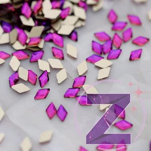 Kép 1/2 - strassz formakő purple flame rombusz
