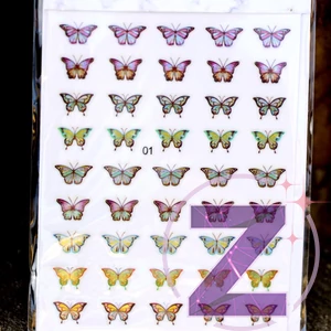 Kép 1/2 - körömmatrica 3D butterfly