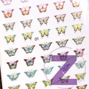 Kép 2/2 - körömmatrica 3D butterfly