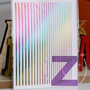 Kép 1/2 - körömmatrica ragasztható rainbow csíkok