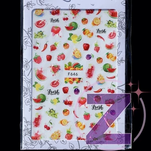 Kép 2/2 - körömmatrica 3D fruit
