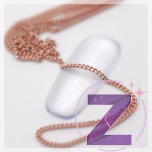 Kép 2/2 - lánc körömdísz rose gold színben