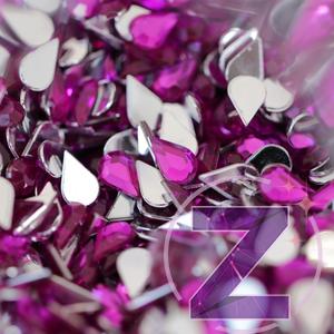 Kép 2/2 - ragasztható smink dísz csepp formában fuchsia színben