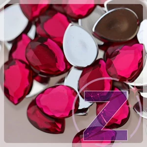 Kép 2/2 - ragasztható smink dísz csepp fuchsia színben