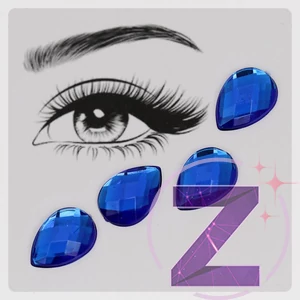 Kép 1/2 - ragasztható smink dísz csepp sapphire színben