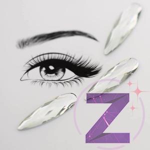 Kép 1/2 - ragasztható smink dísz hosszú csepp formában crystal színben