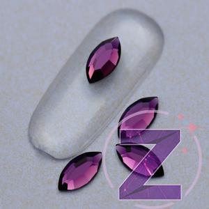 Kép 1/2 - swarovski formakő navette amethyst
