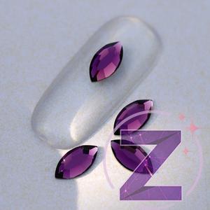 Kép 2/2 - swarovski formakő navette amethyst