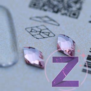 Kép 2/2 - swarovki formakő rhombus light rose