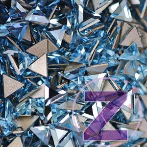 Kép 2/2 - Swarovski formakő Triangle Aquamarine háromszög