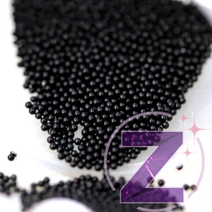 Kép 2/2 - fém szórógyöngy fekete színben 1.0mm átmérővel
