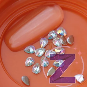 Kép 2/2 - mini cirkónia kristály csepp crystal AB