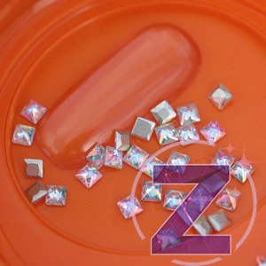 Kép 2/2 - mini cirkónia kristály négyzet crystal AB