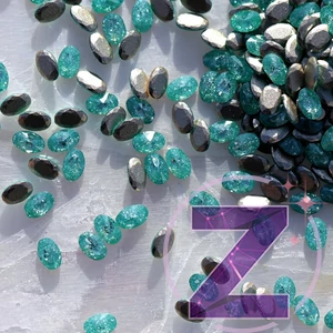 Kép 2/2 - mini cirkónia kristály ovális mint sparkle színben