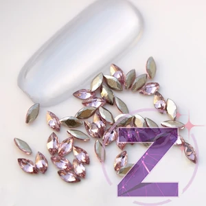 Kép 1/2 - mini cirkónia kristály zabszem light rose