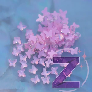 Kép 2/2 - strassz formakő light rose opal pici pillangó
