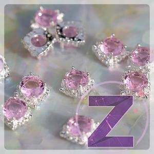 Kép 1/2 - cirkóniaköves körömékszer light rose cirkónia kővel