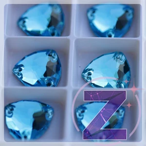 Kép 1/2 - varrható üveg kristály aquamarine színben