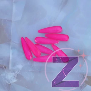 Kép 2/2 - csepp alakú formakő neon pink színben