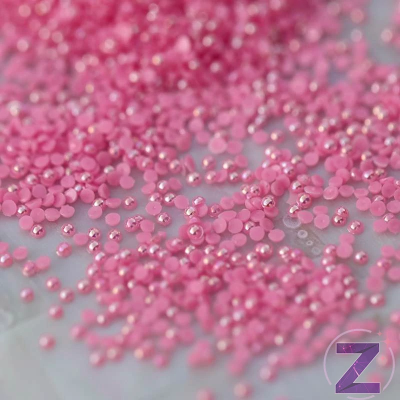 félgyöngy körömdísz pink színben