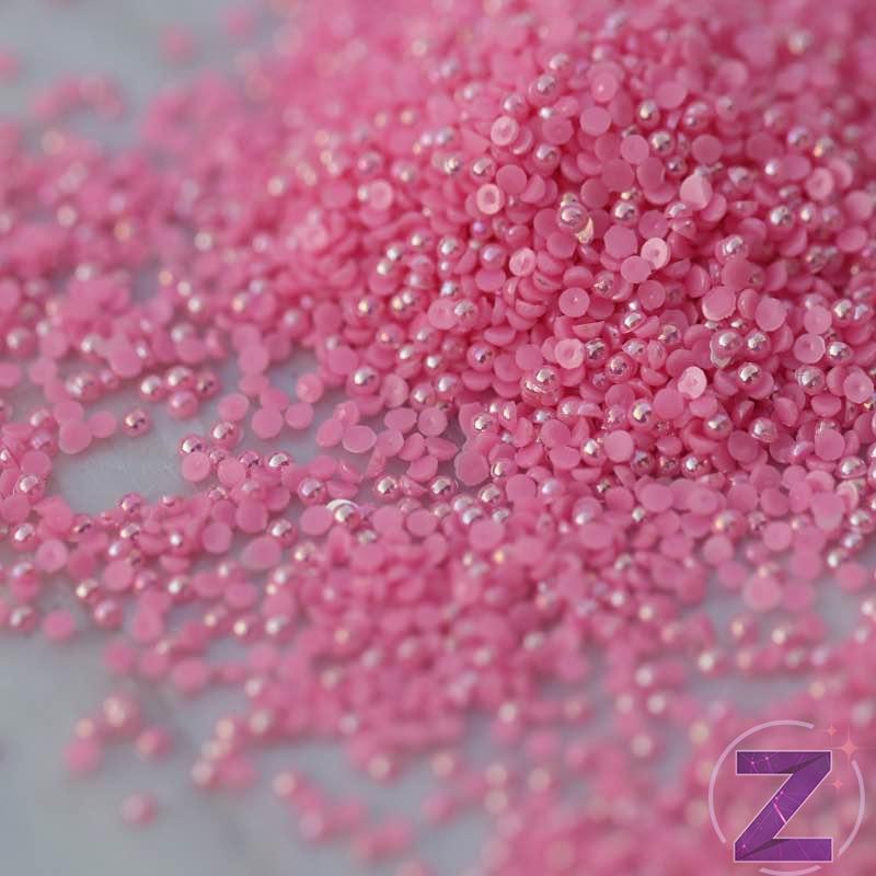félgyöngy körömdísz pink színben