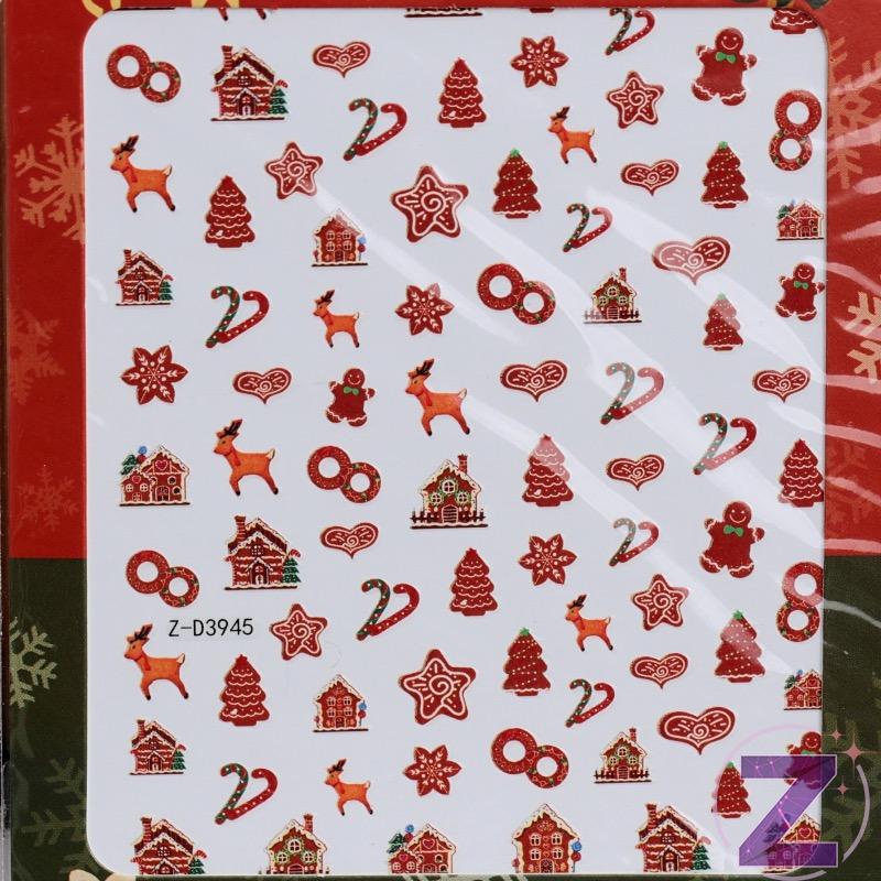 karácsonyi körömmatrica 3D 