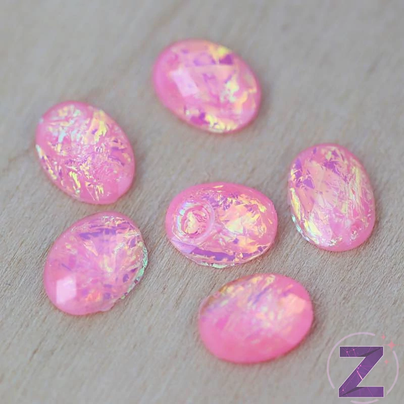 zodiac körömdekoráció fekete ovális forma pink színben