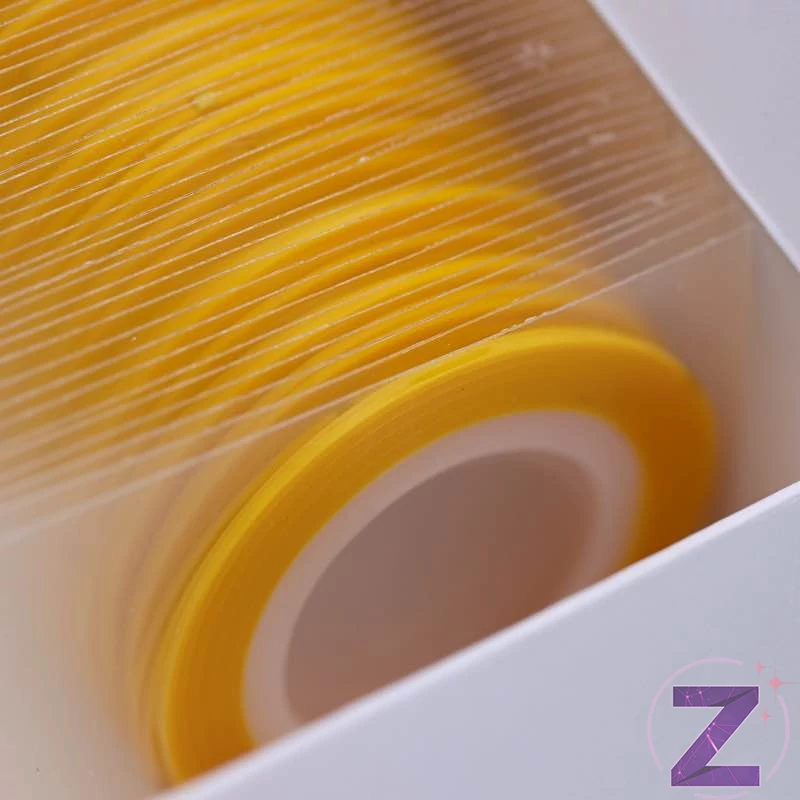 körömdíszítő szalag 1mm sárga