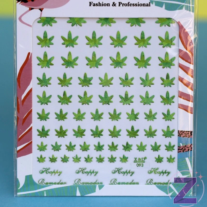 körömmatrica 3D cannabis