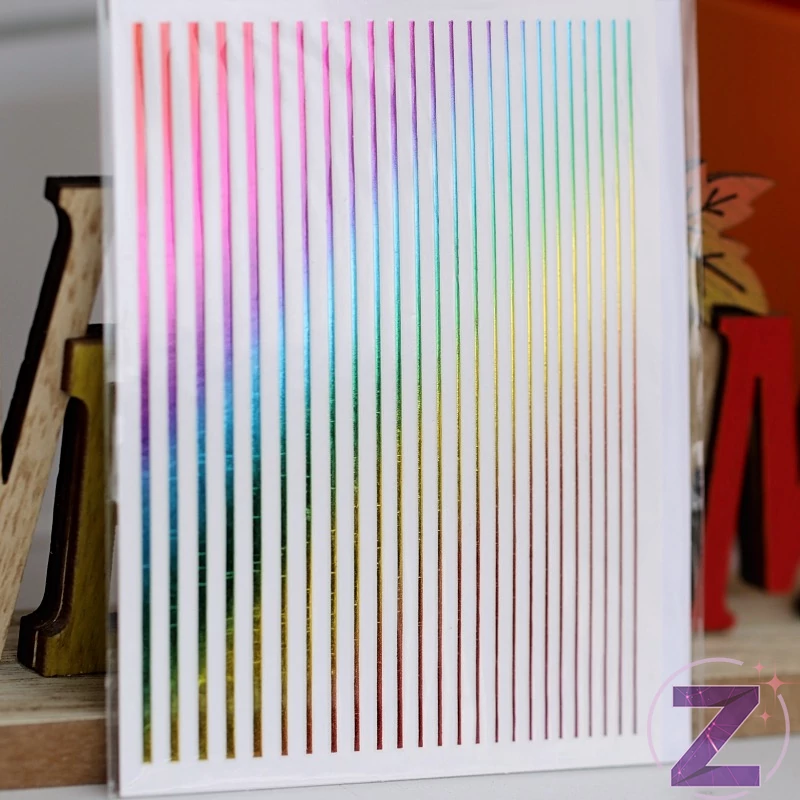 körömmatrica ragasztható rainbow csíkok