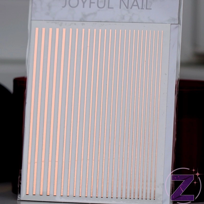 körömmatrica ragasztható rose gold csíkok