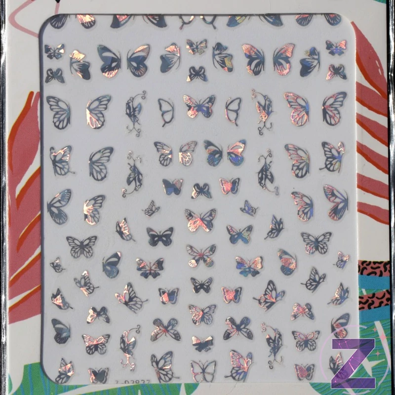 körömmatrica 3D butterfly