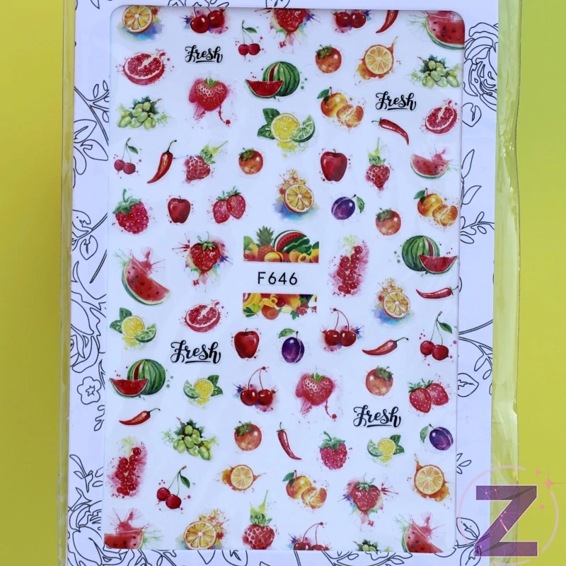 körömmatrica 3D fruit