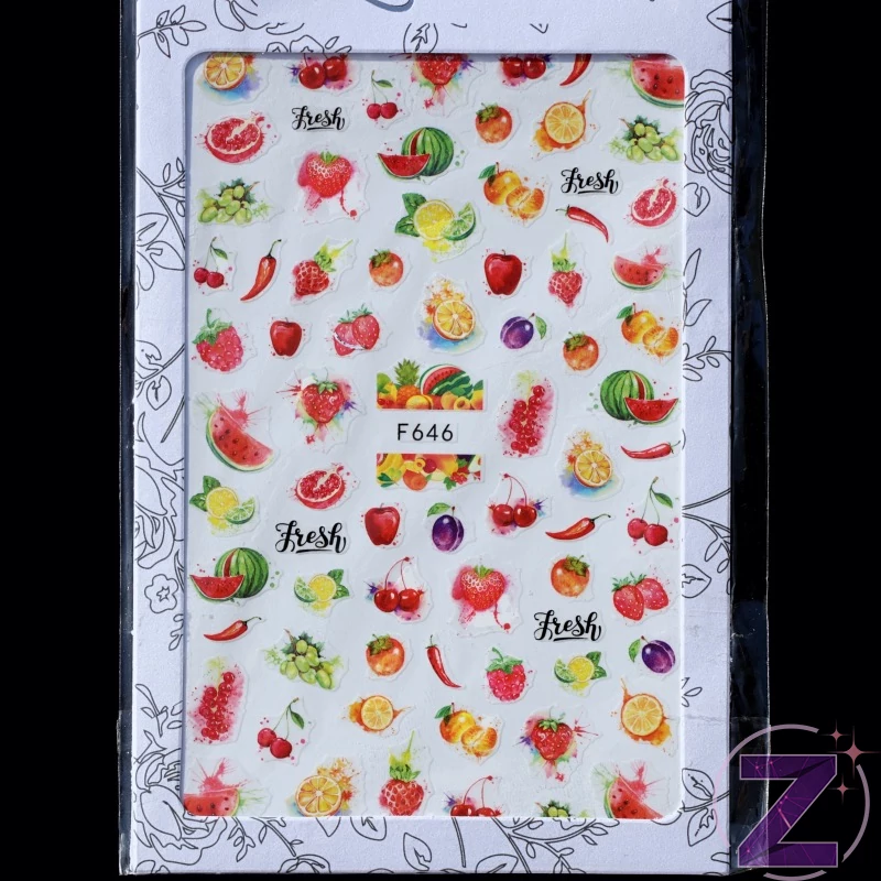 körömmatrica 3D fruit