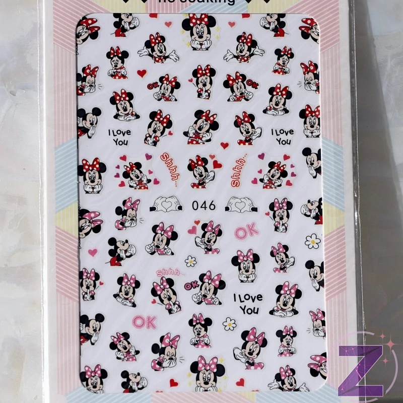 körömmatrica 3D minnie mouse