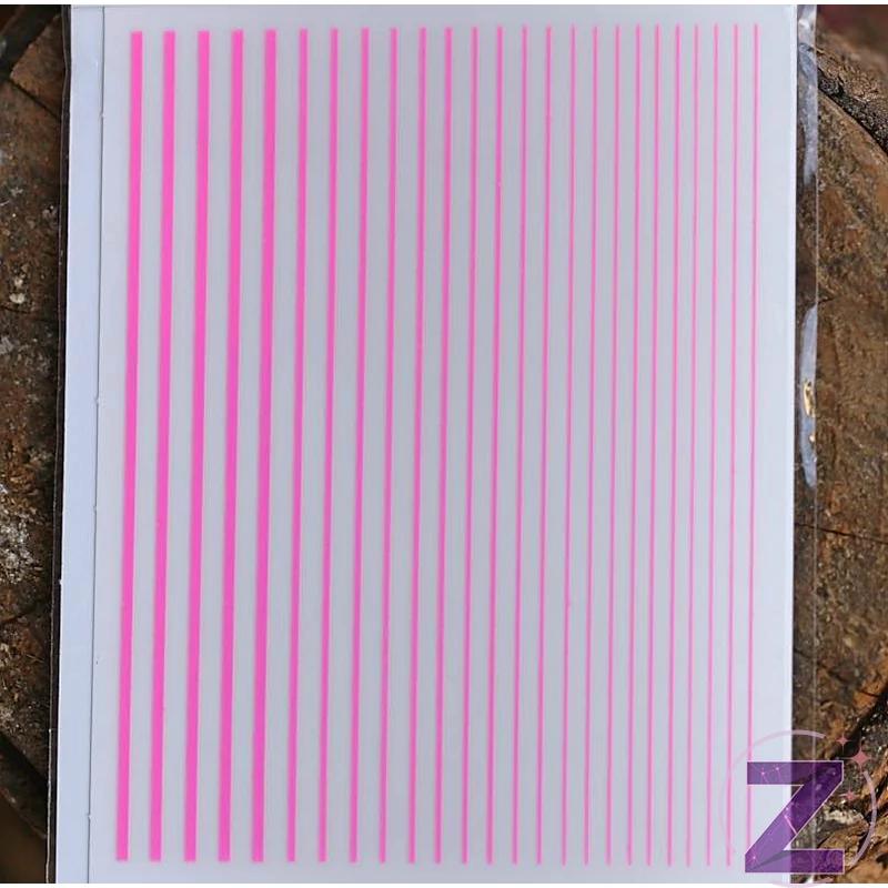 körömmatrica ragasztható neon pink csíkok
