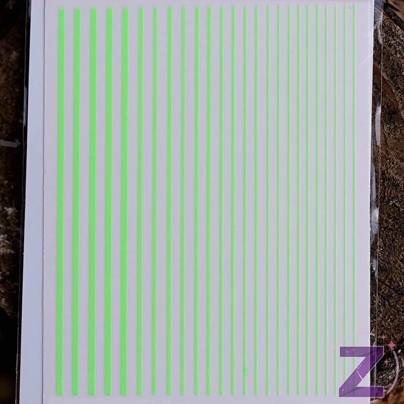 körömmatrica ragasztható neon zöld csíkok