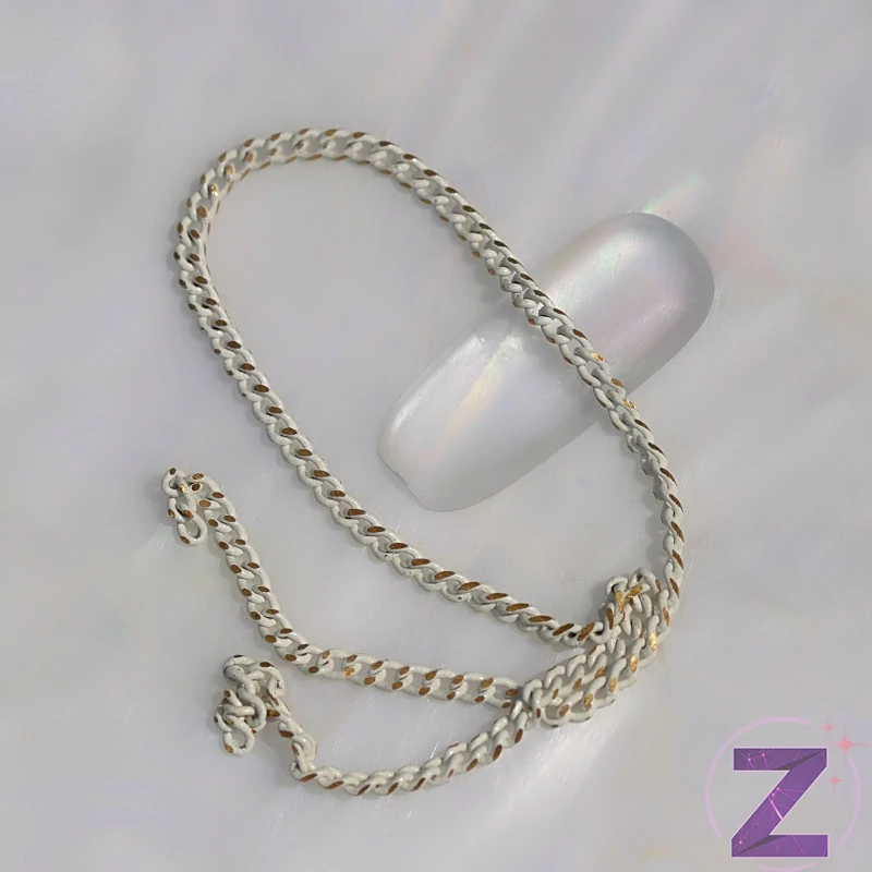 Lánc - LA03 - Fehér-arany 45 cm