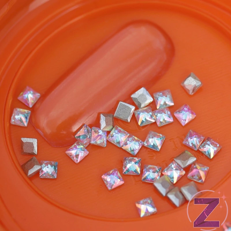 mini cirkónia kristály négyzet crystal AB
