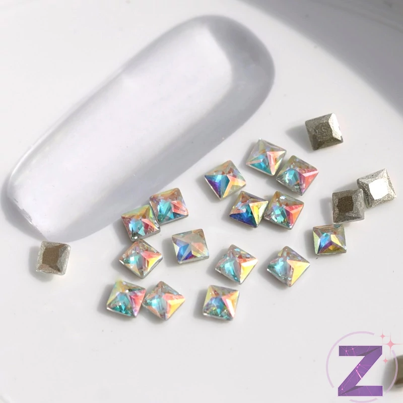 mini cirkónia kristály négyzet crystal AB