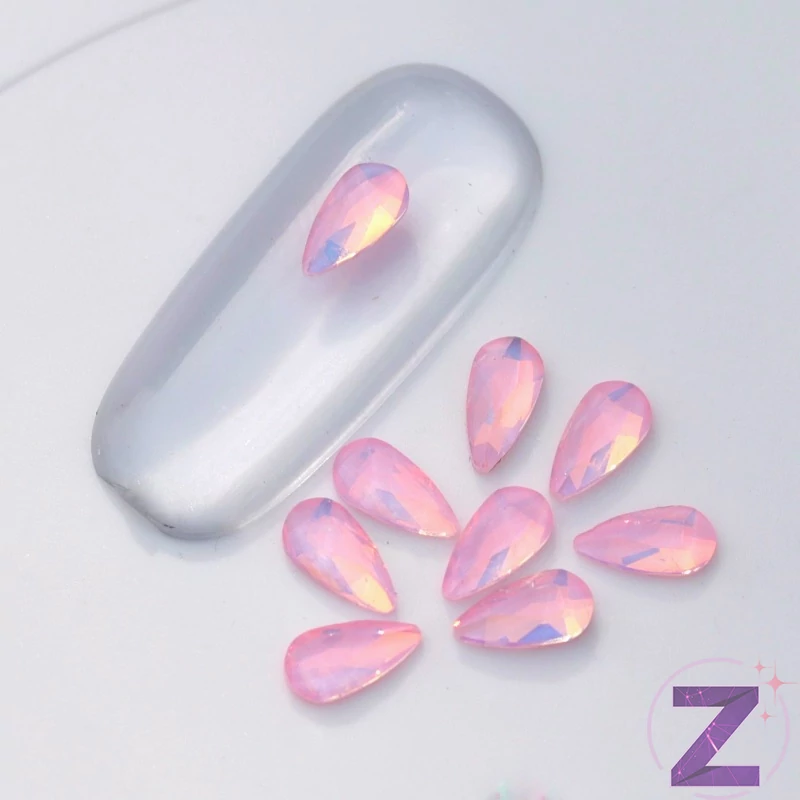 csepp alakú formakő light rose opál színben