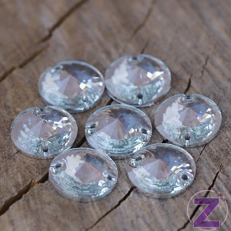 varrható ruhadísz kerek formában crystal színben