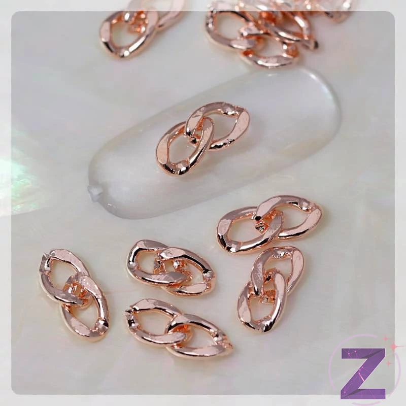 lánc körömdísz rose gold színben