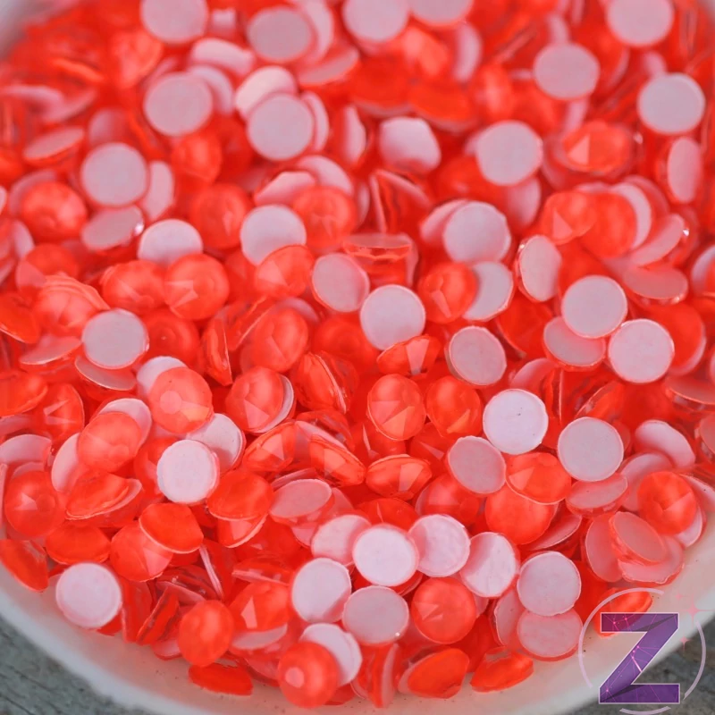 zodiac strasszkő ss16 méretben neon orange színben