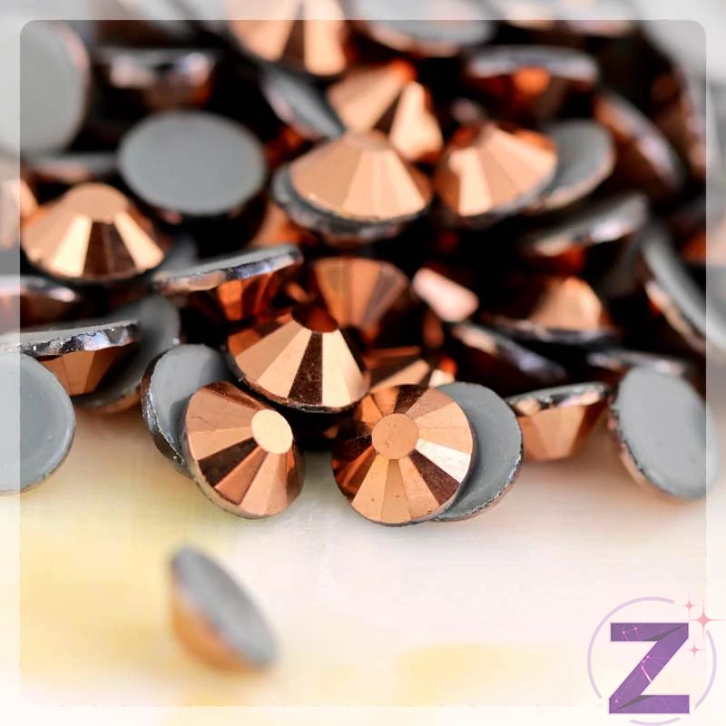 vasalható strasszkő ss30 méretben rosegold színben
